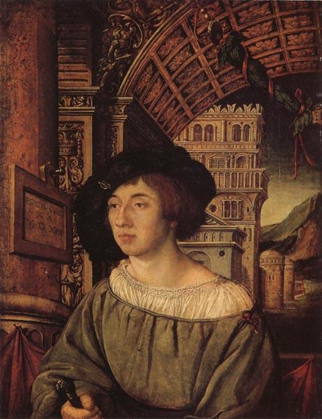 HOLBEIN, Ambrosius Portrait of a Gentleman Sweden oil painting art